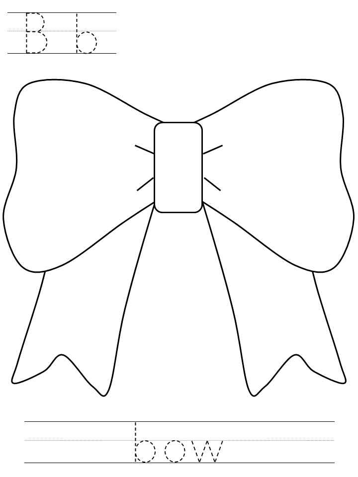 Beautiful Bow Coloring Page