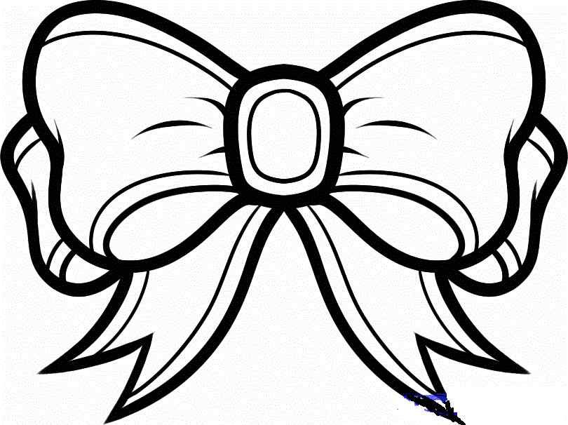 Print Beautiful Bow Coloring Page