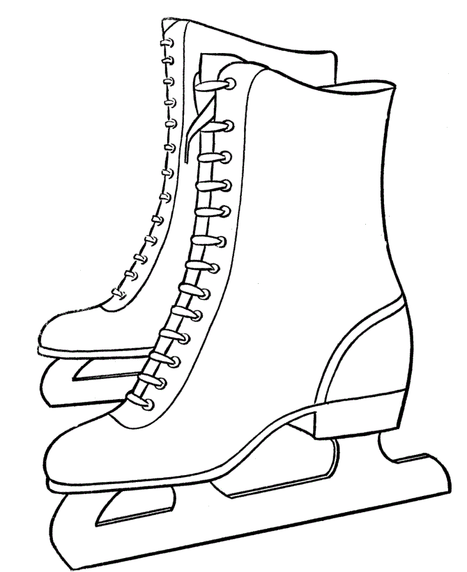 Shoes Ice Skating Coloring Page