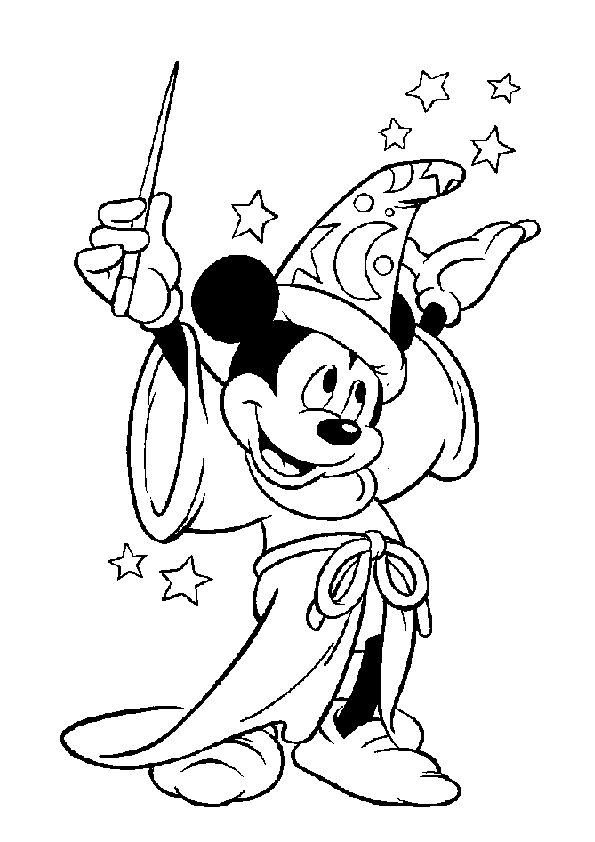 Mickey Magic Coloring Page