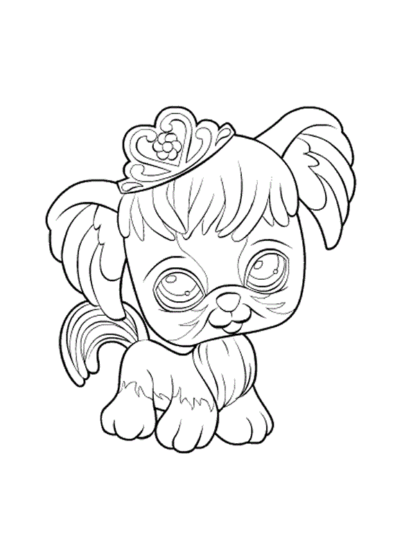 Print Littlest Pet Shop Dog In The Hat Coloring Page