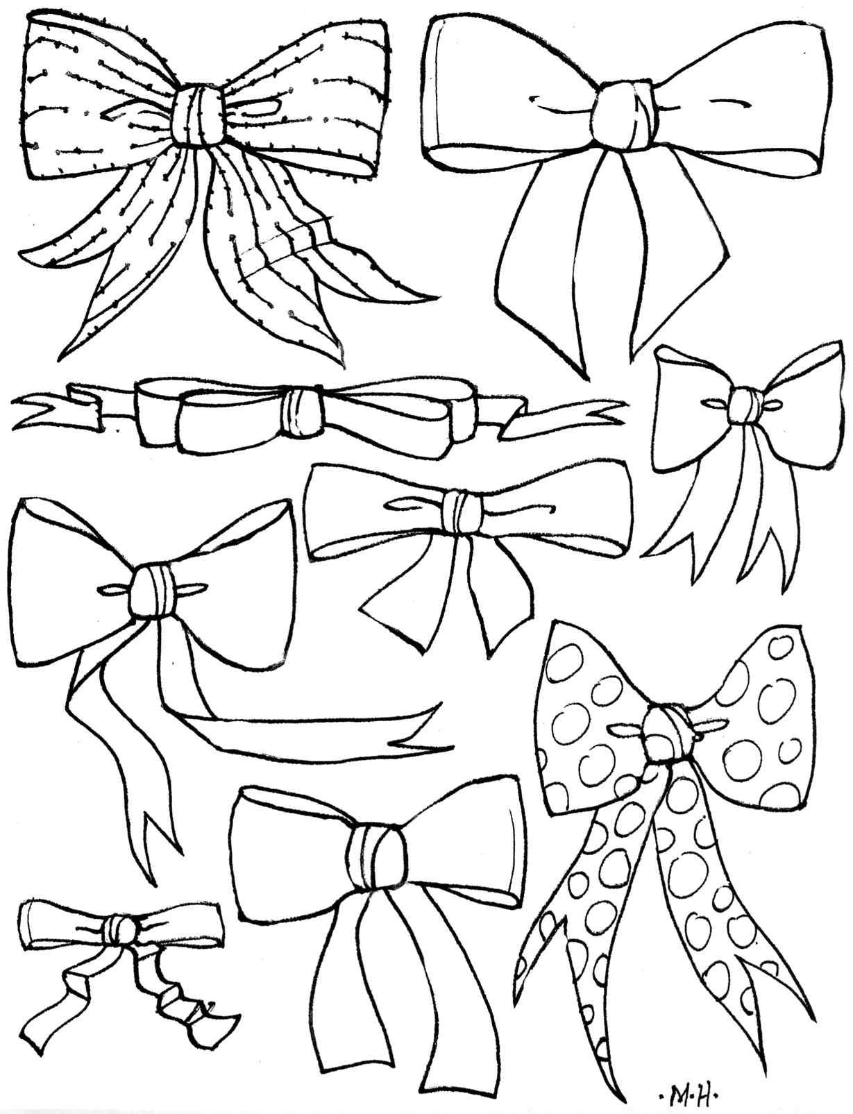 Learn To Draw Bow Coloring Page