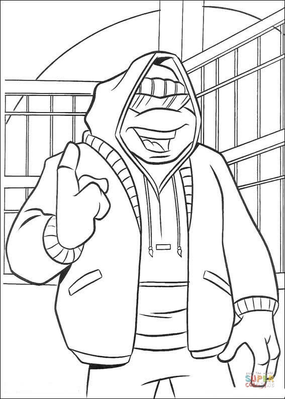 New Shreder Nina Turtles Coloring Page