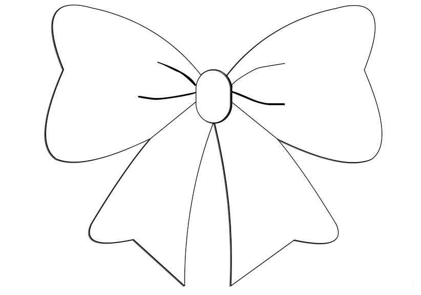 Printable Drawing Bow Coloring Page