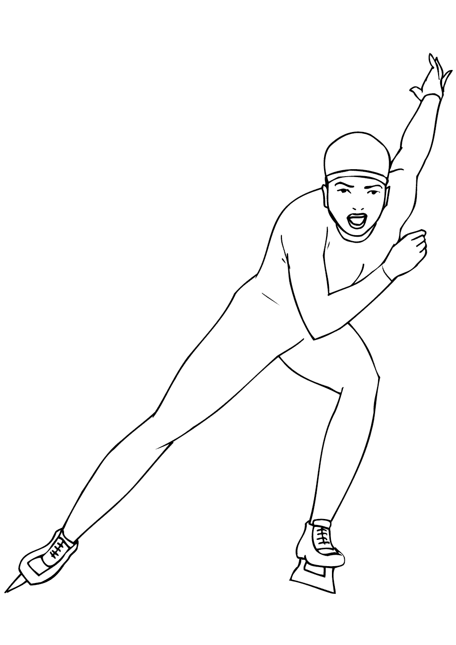 Short Track speed Nice Ice Skating Coloring Page