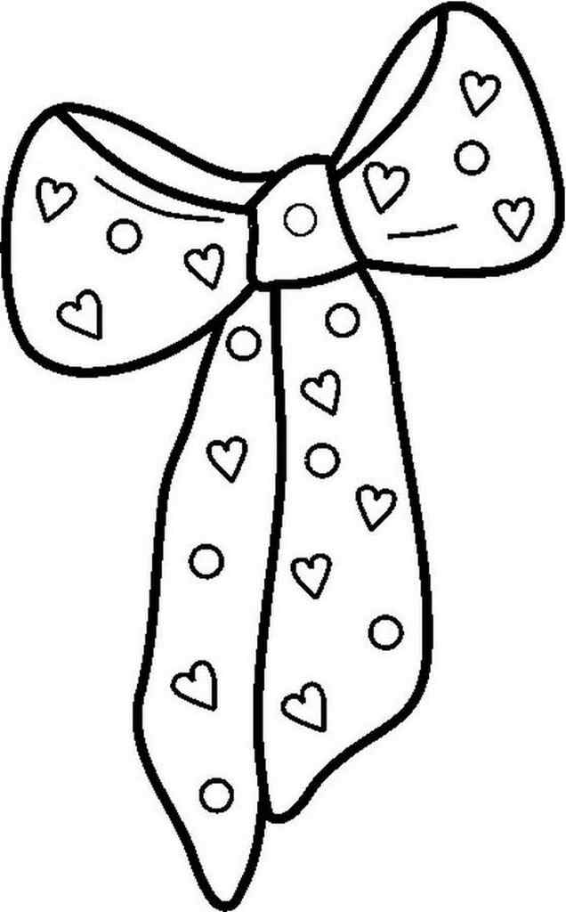 Simple Bow Coloring Page