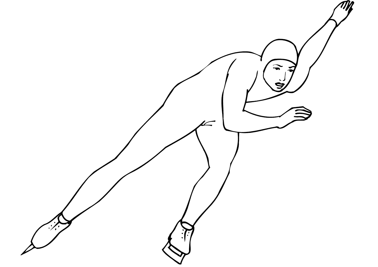 Super Ice Skating Coloring Page