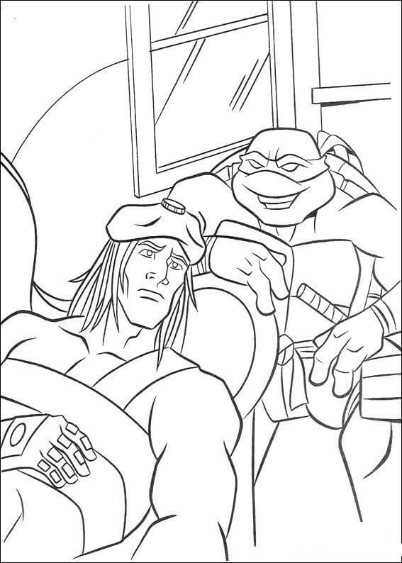 Tmnt And Friend For Kid Coloring Page