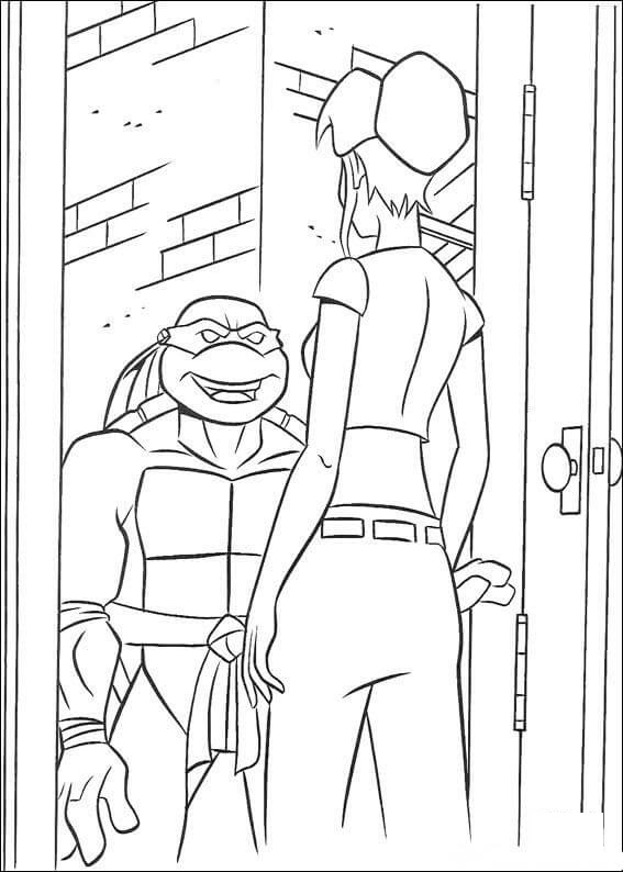 Tmnt And Oneil Coloring Page