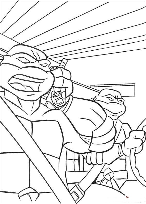 Tmnt Answers The Call Coloring Page