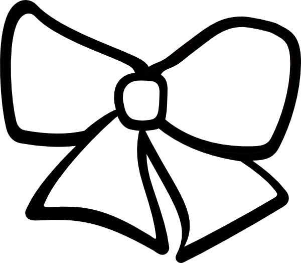Printable Simple Bow Coloring Page