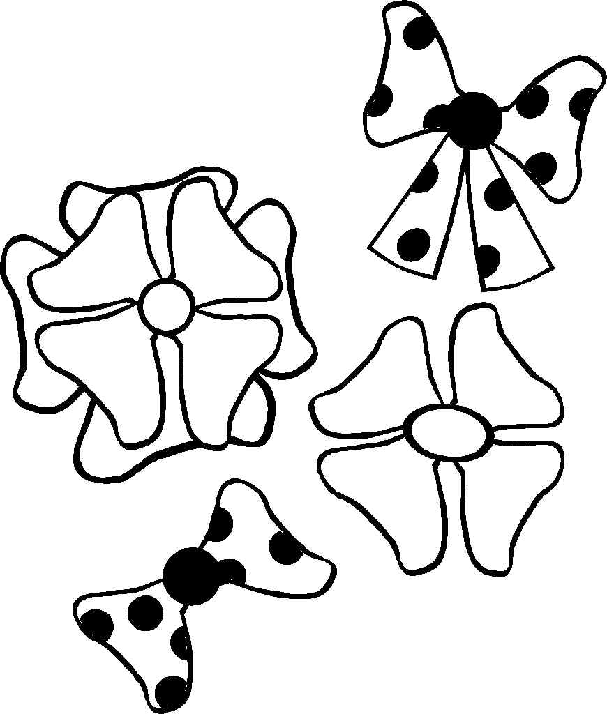 Simple Bow For Girl Coloring Page