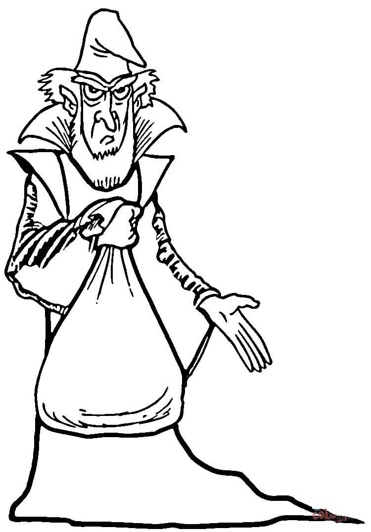 Wizard Magic Coloring Page
