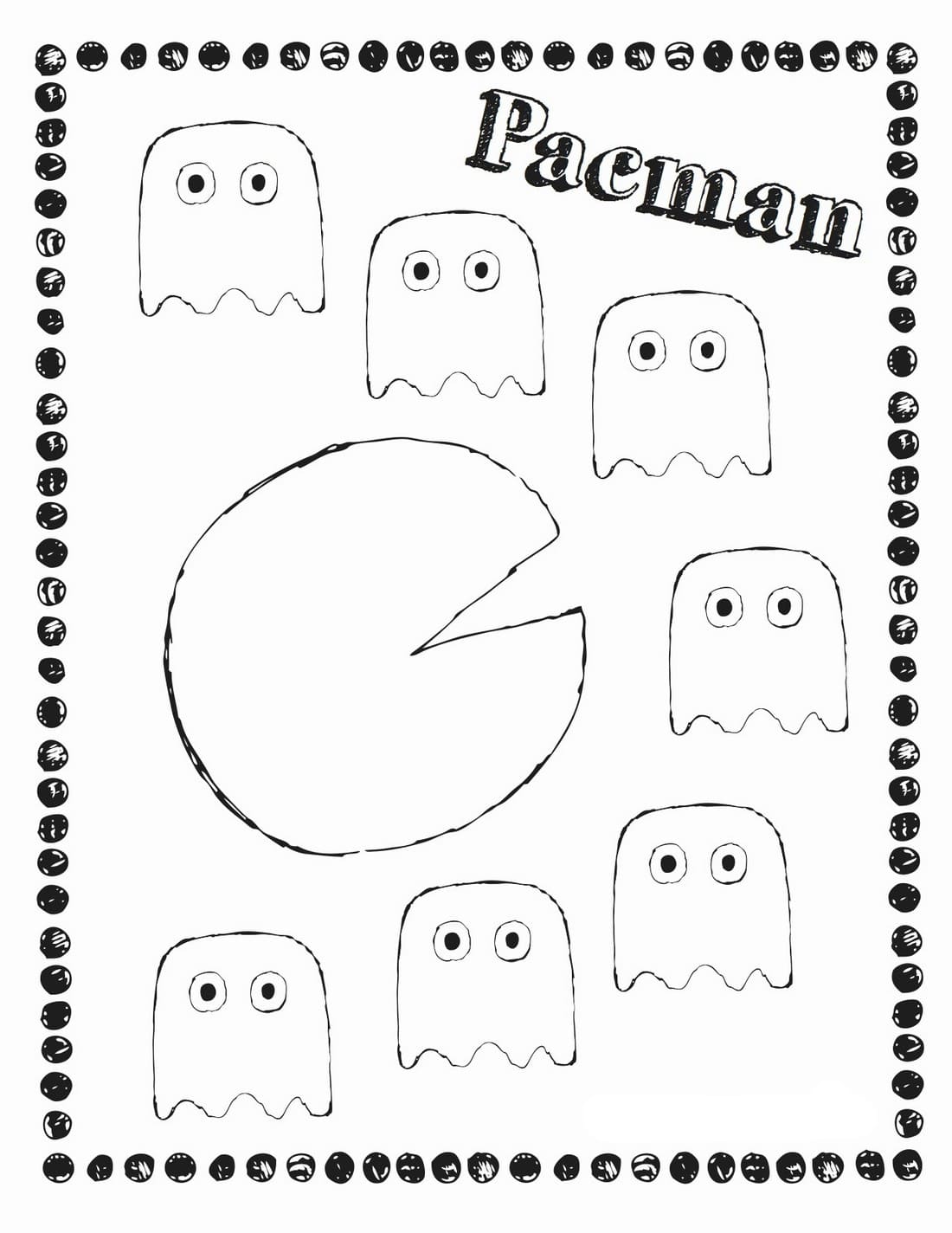 Some Pacman Character Coloring Page