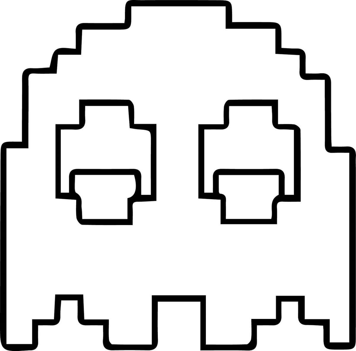 Pacman Face Coloring Page