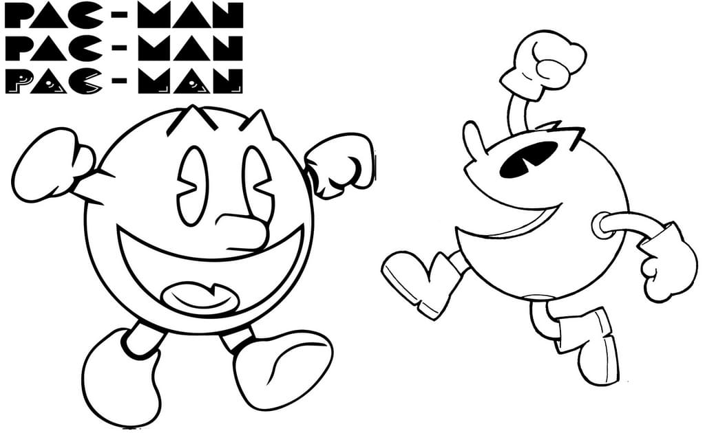 Free Pacman And Friend coloring page to Print, Download or Color online. 