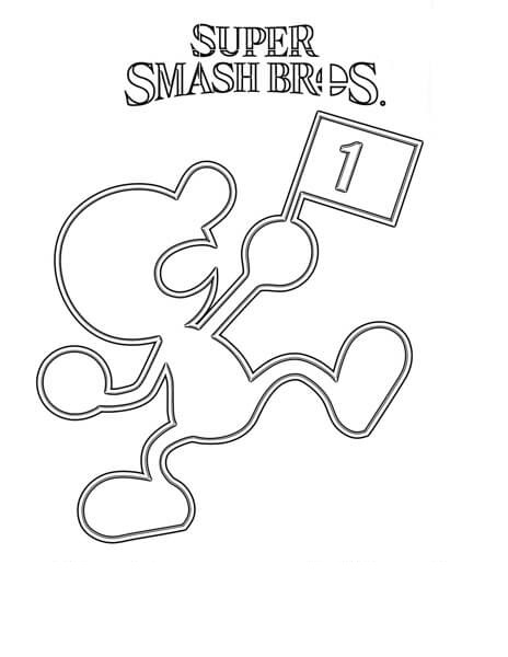 Super Smash Video Game Coloring Page
