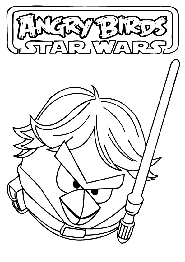 Angry Bird Video Game Coloring Page