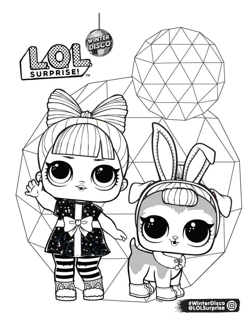 New Christmas LOL Doll For Kid Coloring Pages   Coloring Cool