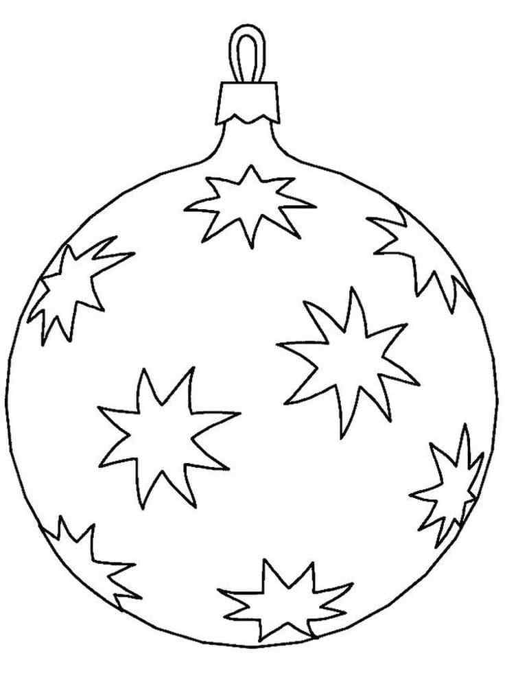 Christmas Ornaments With Scattering Coloring Page
