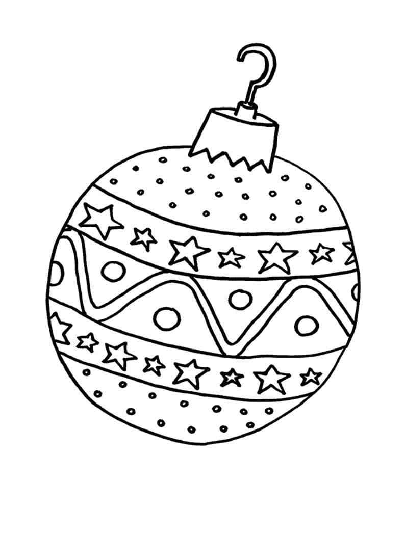Decorations With Ornaments Coloring Page