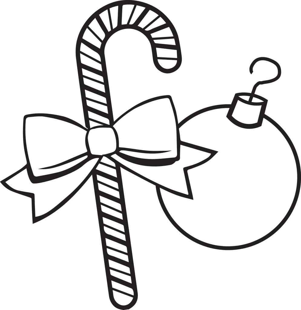 Delicious Candy Are Ornaments Coloring Page