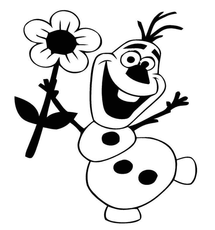 A Flower For You In Christmas Coloring Page