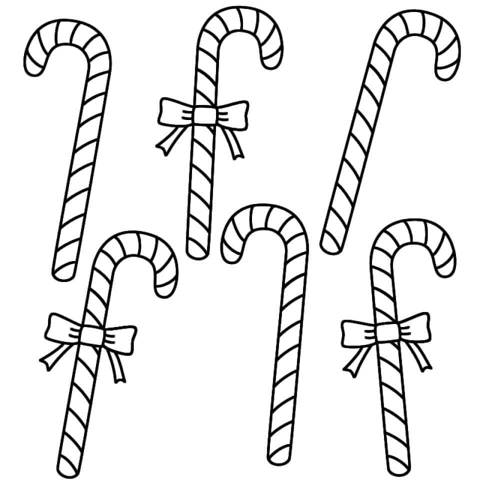A Variety Of Candy Canes As A Gift For Christmas