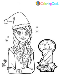 Frozen Christmas Coloring Pages