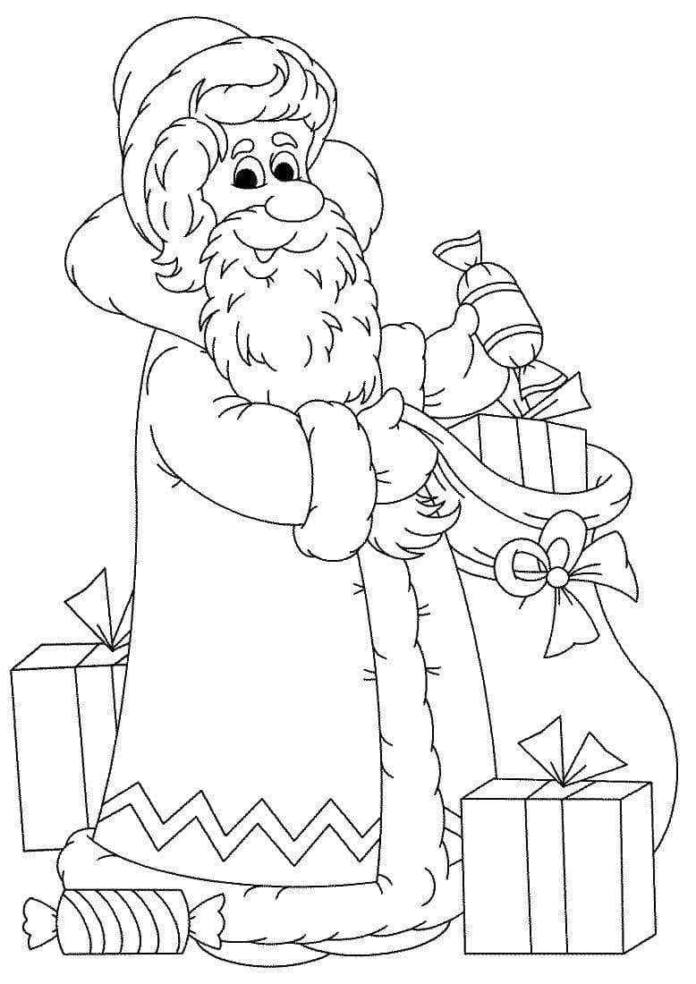 Gifts For Children In A Bag Coloring Page