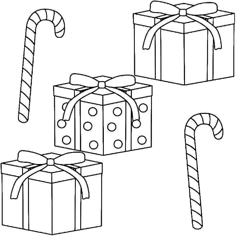 Boxes With Gifts And sweets For Christmas