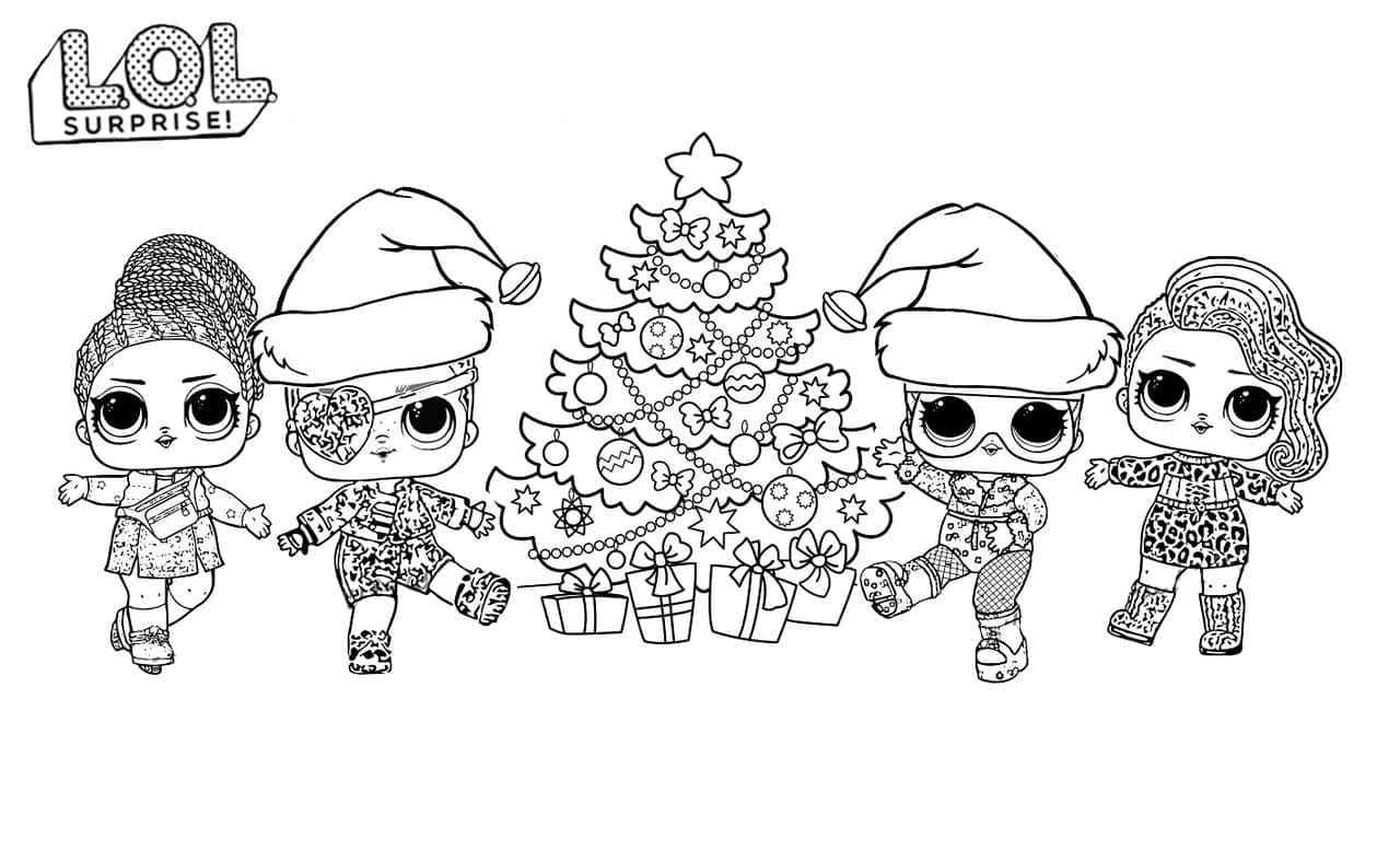 Brothers And Sisters Celebrate Christmas Coloring Page