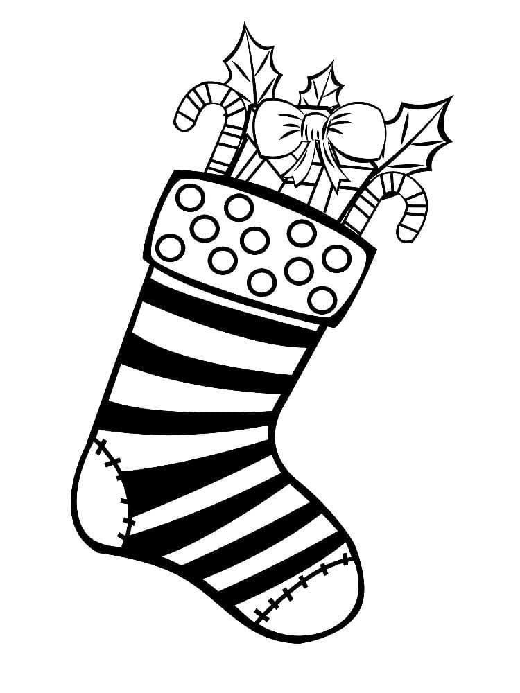 Christmas Stockings For Decorations Coloring Page