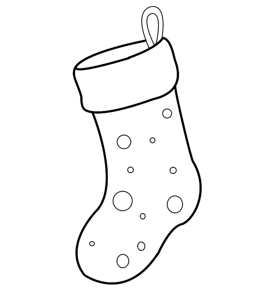 Christmas Stockings Only Coloring Page