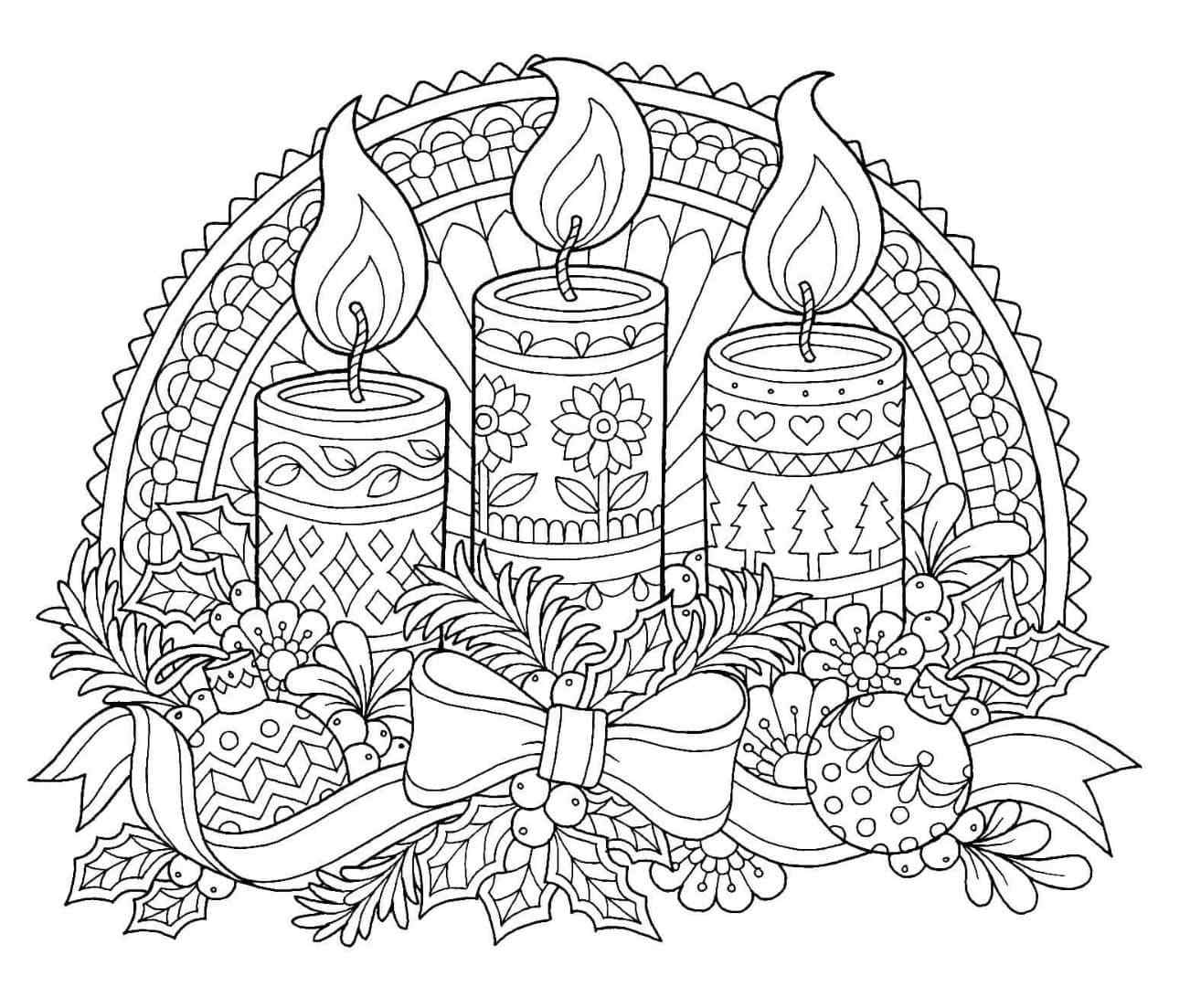 Christmas Ornaments For The Holiday Coloring Page