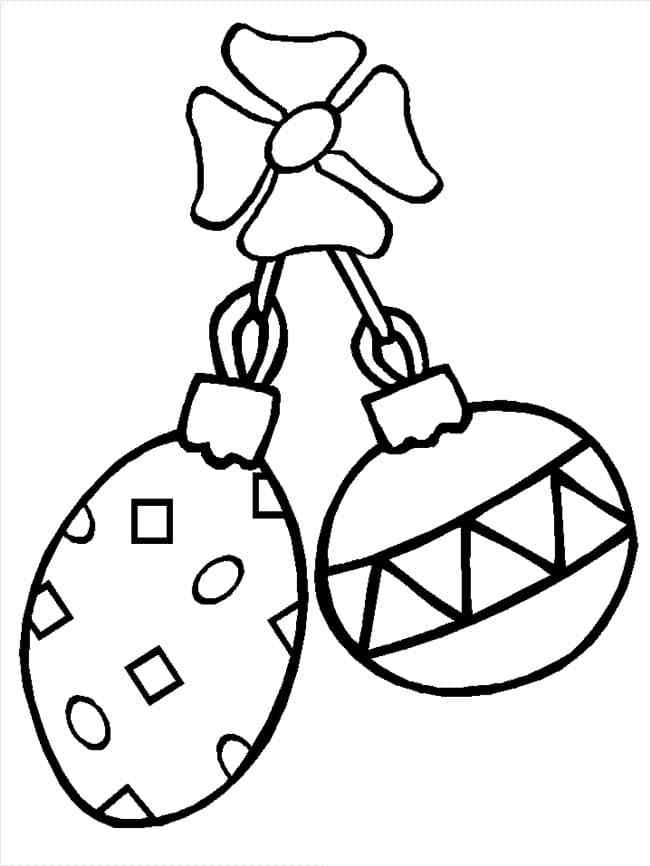 Christmas Decorations For The Christmas Tree Coloring Page