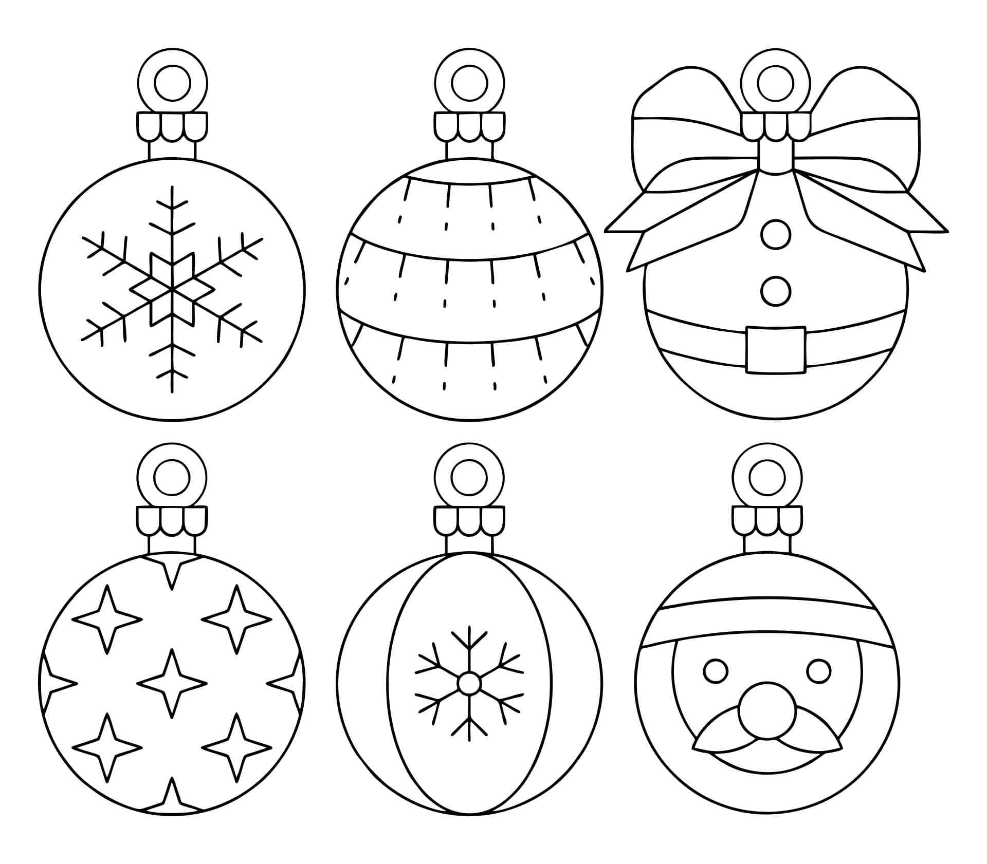 Christmas Decorations On The Tree Coloring Page