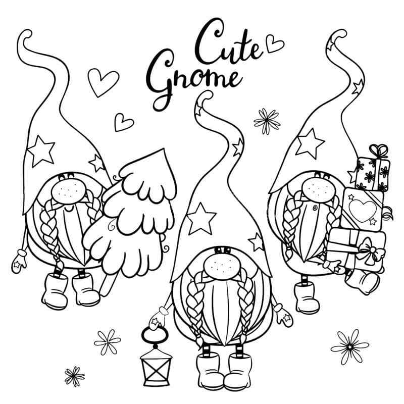 Christmas Gnomes With Gifts