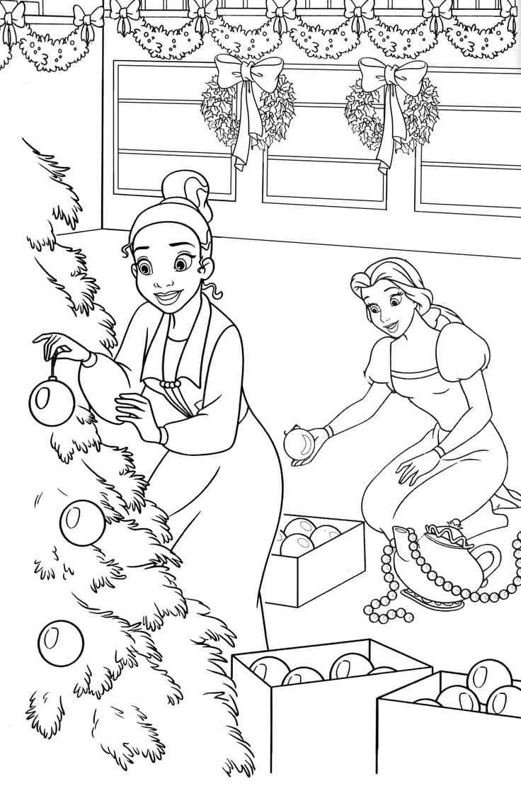 Christmas Is Approaching In The House Coloring Page