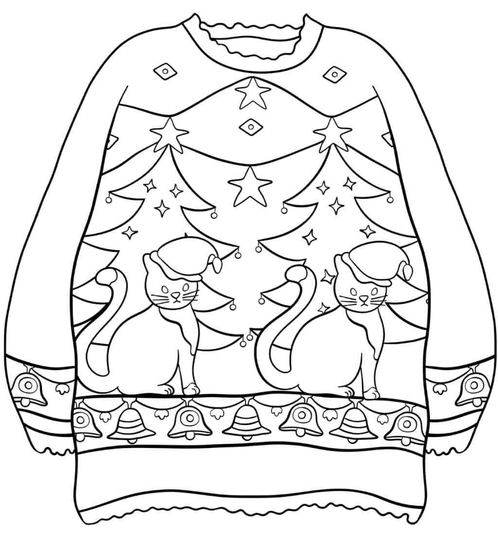 Christmas Jumper With Festive Cats