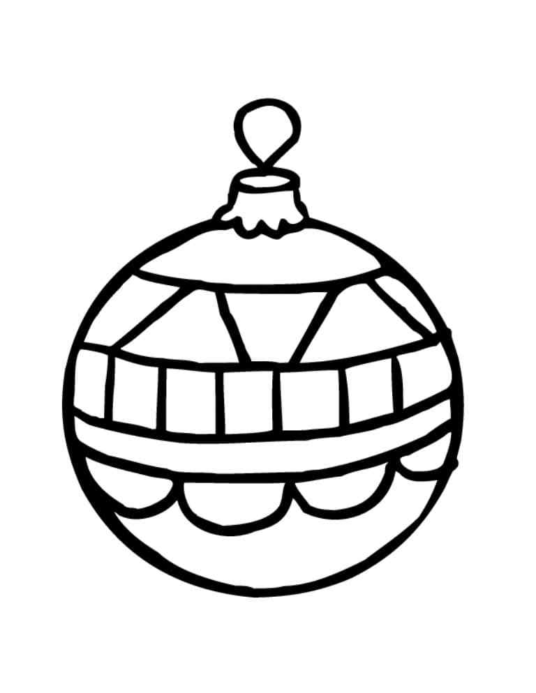 New Christmas Ornament For Kids Coloring Page