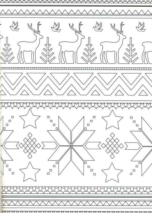 Christmas Ornament With Deer Coloring Page