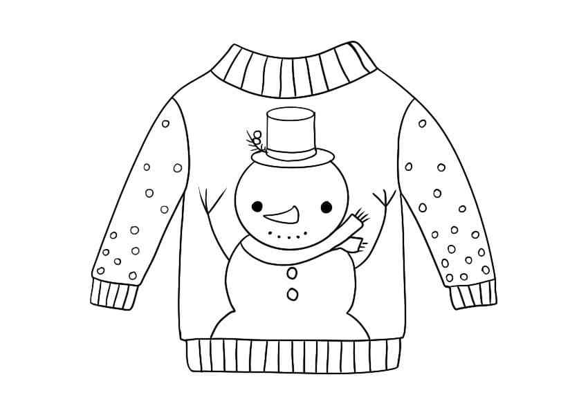 Christmas Pullover With A Snowman