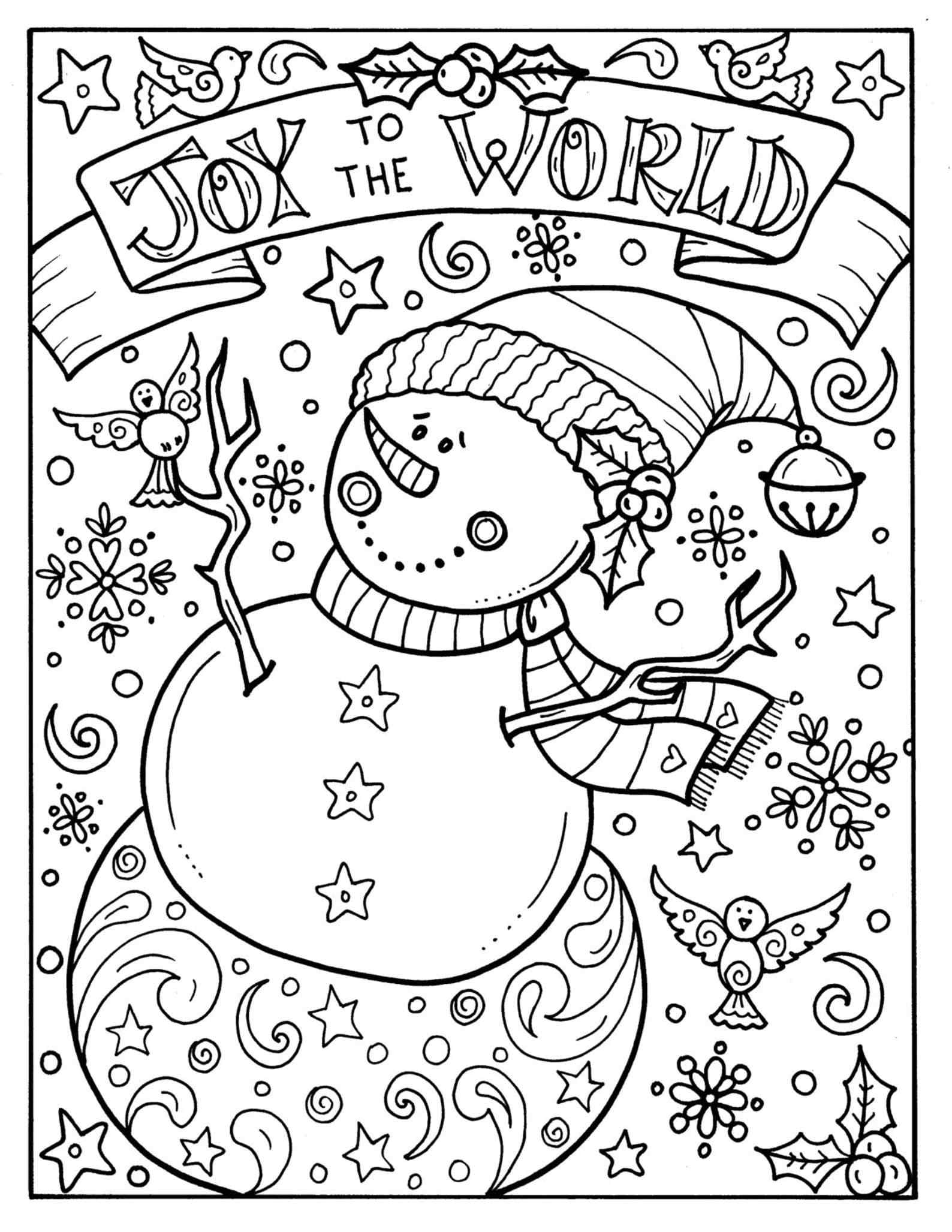 Christmas Snowman Molded In The Yard Coloring Page