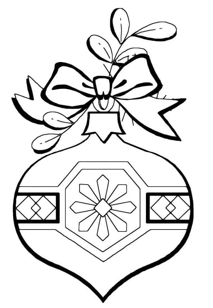 Christmas Toy With Christmas Ornament Coloring Page