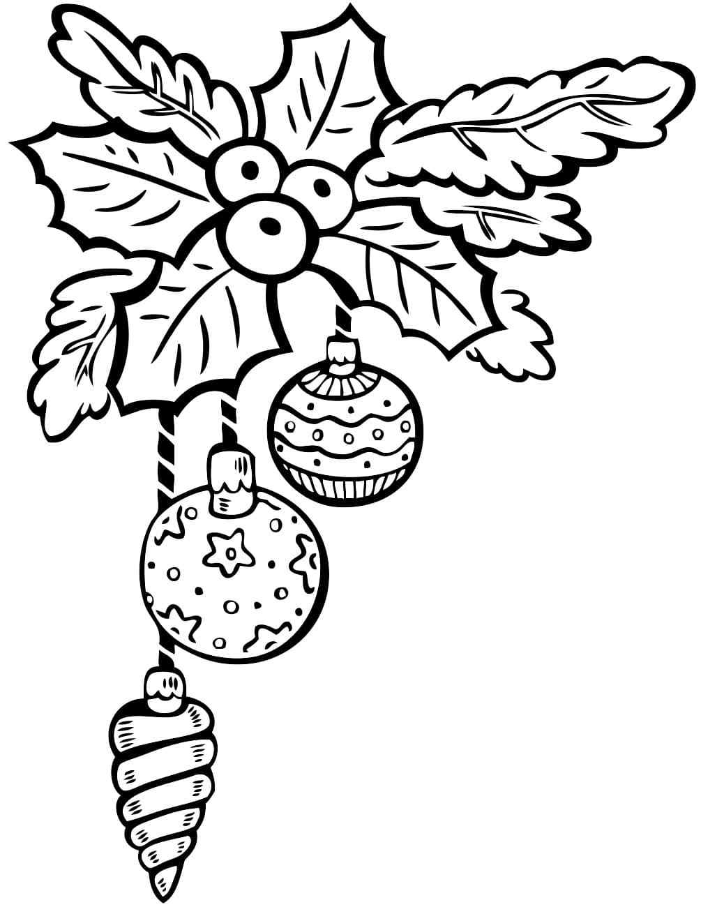 The Branches Of The Spruce. Coloring Page