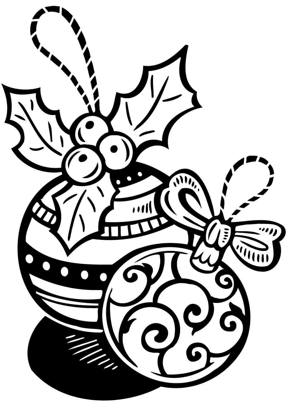 Christmas Tree Decorations Of Extraordinary Beauty Coloring Page