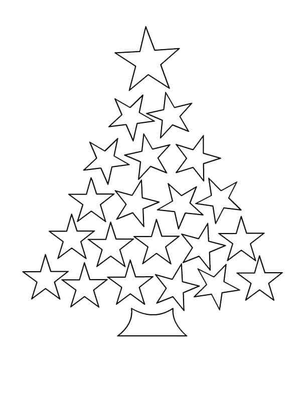 Christmas Tree Made Of Stars