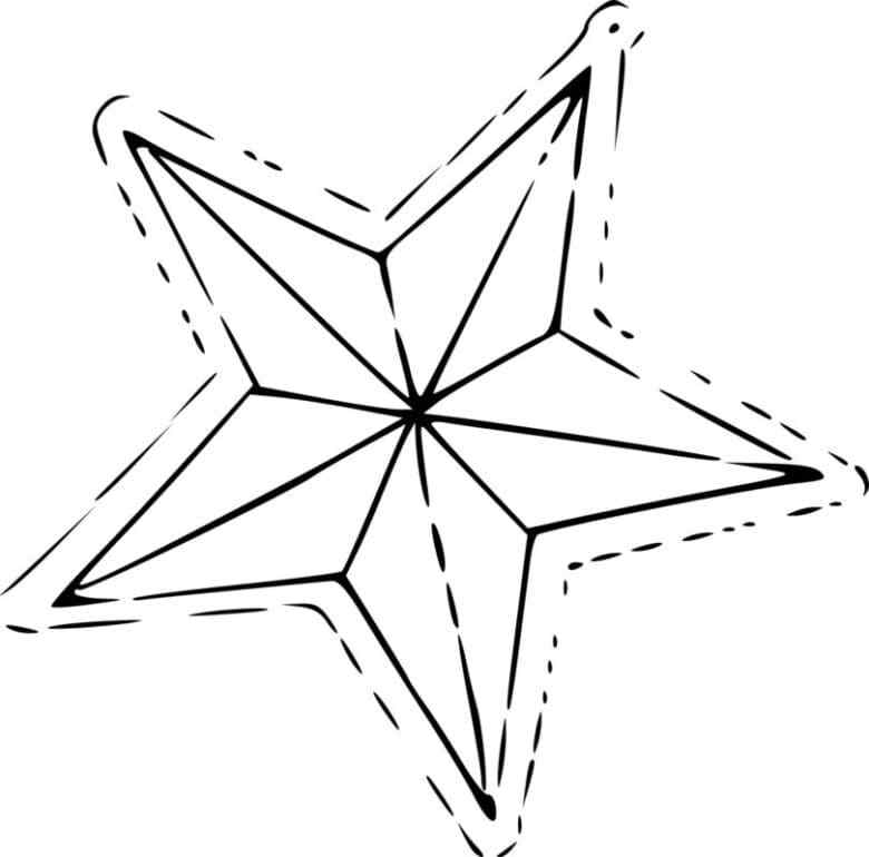 Christmas Tree Toy In The Shape Of A Star