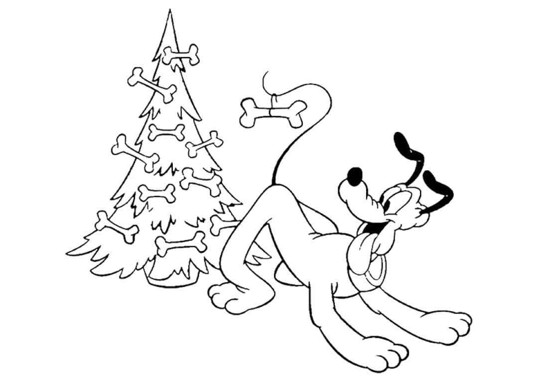 Christmas Tree With Bone Decorations For Pluto